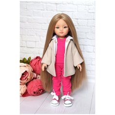 Комплект одежды и обуви для кукол Paola Reina 32 см (пальто, костюм и кеды), фуксия Favoridolls