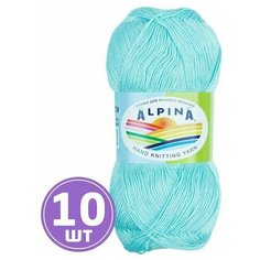 Пряжа детская Alpina Альпина VIVEN классическая тонкая, бамбук 100%, цвет №21 Светло-бирюзовый, 405 м, 10 шт по 50 г