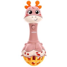 Развивающая игрушка Zabiaka Весёлый жирафик, SL-05949C, розовый нет бренда