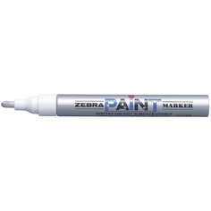 Маркер перманентный Zebra PAINT 51026 круглый пиш. наконечник 1.5мм серебристый 10 шт. Зебра