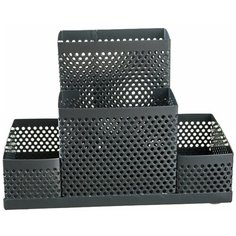 Подставка Attache 4х секц. для канц. прин. башня , мет. сет,160х110х80мм чёрн