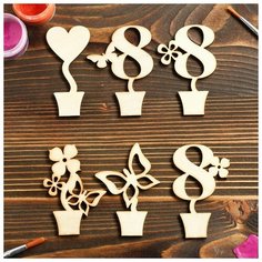 Набор заготовок для творчества «8 марта», 6 шт