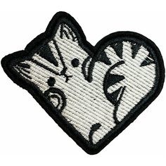 Нашивка, шеврон, патч (patch) Любимый Котенок (Цвет Белый), размер 6,5*6 см, 1 шт. Нет бренда