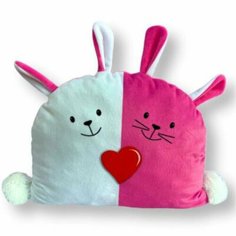 Игрушка мягкая "Зайчики неразлучники розовые" в п 25x33x8 см Мальвина