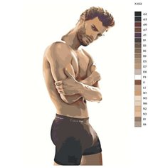 Картина по номерам X-633 "Актер Jamie Dornan (Джейми Дорнан)" 60х90 Brushes Paints