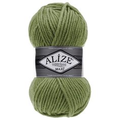 Пряжа Alize Superlana Maxi, 25 % шерсть, 75 % акрил, 100 г, 100 м, 1 шт., 620 оливковый