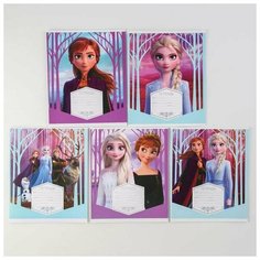 Тетрадь 12 листов, линейка, Холодное сердце микс Noname