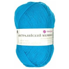 Пряжа Пехорка "Австралийский меринос" - 3 шт, (583-Бирюза), 400м/100г, 95% мериносовая шерсть, 5% акрил
