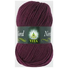 Пряжа Норд Вита (Nord Vita), цвет: 4777 бордовый, комплект 3 шт. по 100 гр, состав: 48 %шерсть, 52% акрил, длина нити 116 м.