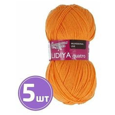 Пряжа Семеновская пряжа Lidiya quatro (154), абрикос 5 шт. по 100 г