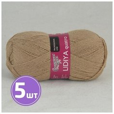 Пряжа Семеновская пряжа Lidiya quatro (52038), бежевый меланж 5 шт. по 100 г