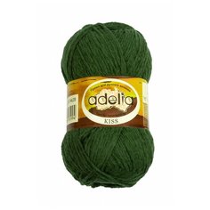 Пряжа ADELIA "KISS" 100% полиэстер 10 шт.х50г 145м №28 тёмно-зелёный