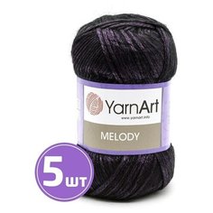 Пряжа YarnArt Melody (889), черный-орхидея, 5 шт. по 100 г