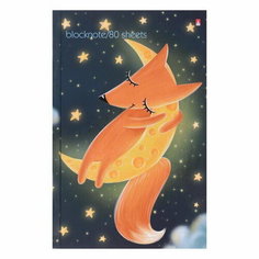 Блокнот А5, 80 листов "Волшебный лис", твёрдая обложка, глянцевая ламинация Альт