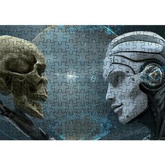 Пазл Картонный 38x26 см, размер А3, 300 деталей, модель Робот - 419 Puzzle