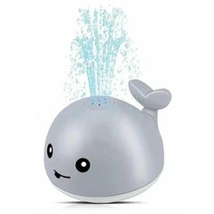 Автоматическая игрушка для купания детей / Кит с фонтаном для ванны / Игрушка с подсветкой для ребенка Капкан
