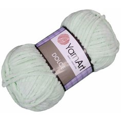 Пряжа для вязания YarNart Dolce (Дольче), комплект: 5 шт, белый (741), состав: 100% микрополиэстер, вес: 100 г, длина: 120 м