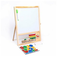 Доска магнитная двухсторонняя, на подставке, рабочее поле: 22 × 22 см Noname