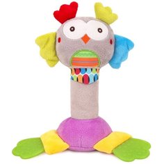 Мягкая игрушка погремушка с колокольчиком "Сова", ТМ Тимоша Shark Toys
