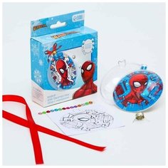 Набор для творчества. Новогодний шар с раскраской, Человек-Паук, 1 набор Marvel