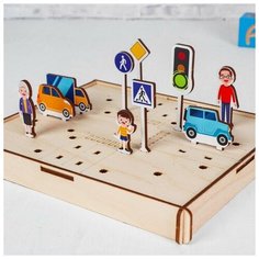 Дорожные знаки. Головоломка, развивающая игрушка . Изучаем ПДД Лесная мастерская