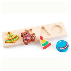 Деревянная рамка вкладыш Игрушки 451 Томик