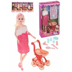 Игр. наб. "Маленькая мама", в компл. кукла 31см, пупс, предм. 9шт, в ассорт, кор. Наша Игрушка