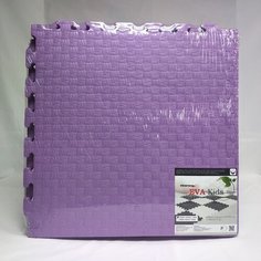 Мягкий пол, коврики-пазлы 50х50x1 см, фиолетовый Eva Kids