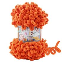 Пряжа Alize Puffy Fine, 100 г, 14.5 м, 1 шт., 006 оранжевый