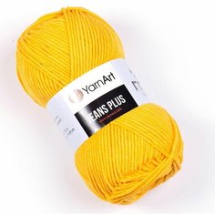 Пряжа YARNART Jeans Plus (YarnArt), канарейка - 35, 55% хлопок, 45% полиакрил, 5 мотков, 100 г, 160 м.