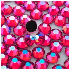 Стразы термоклеевые DMC (ДМС) ss 20 (5 мм) Лайт Сиам АБ 720 штук, горячей фиксации, блестящие стеклянные, для украшения , дешевые стразы под утюг Blesk Ls