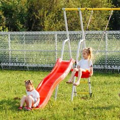 Комплект с горкой и качельной балкой к детским спортивным комплексам, высота балки 2,05 м, габарит 2 * 2,2 Romana