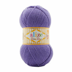 Пряжа Alize Baby Best, 90 % акрил, 10 % бамбук, 100 г, 240 м, 5 шт., 851 барвинок