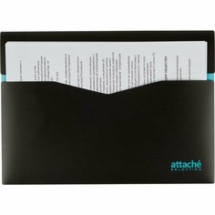 Папка-конверт на кнопке Attache Selection Black&Blue (А4, 340мкм, пластик)