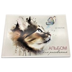 Альбом для рисования 40 л А4 Скрепка, шт Нет бренда