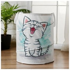 Корзинка для игрушек "Котик" 35×35×45 см Noname
