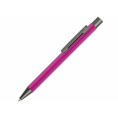 Ручка металлическая шариковая "STRAIGHT GUM" soft-touch с зеркальной гравировкой, цвет розовый UMA