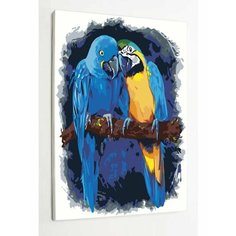 Картина по номерам на стену 30*40 Попугаи/Птиы Раскрасим сами