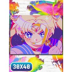 Картина по номерам на холсте Sailor Moon Crystal аниме - 12011 30х40
