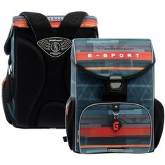 Ранец школьный на замке, 37 х 25 х 14 см, Erich Krause ErgoLine 15L, Cybersport 52596