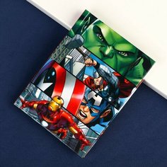 Блокнот А7, 64 листа, в твёрдой обложке, Мстители Marvel