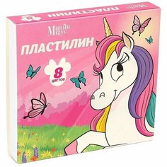 Пластилин 8 цветов 120 г "Минни и Единорог" Made in China