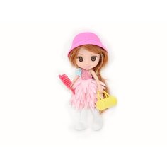 Очаровательная мини кукла модница в шляпке с аксессуарами, 16 см Toysa