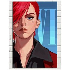 Картина по номерам мульфильм Arcane (Вай, Паудэр, Джинкс, LOL, Лига Легенд) - 8088 В 60x40