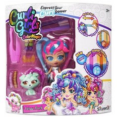 Curli Girls Игровой набор Неоновая феерия Милли с питомцем с зеленой собачкой 82087