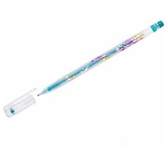 Ручка гелевая Crown Glitter Metal Jell (0.8мм, зеленый с блестками) 12шт. (MTJ-500GLS(D))