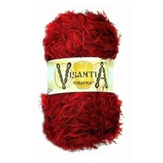 Пряжа Visantia Trafka темно-красный (24), 100%полиэстер, 150м, 100г, 3шт