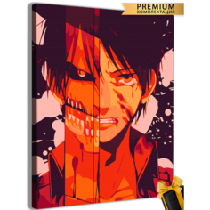 Картины по номерам Атака титанов Аниме Эрен Йегер 40x50