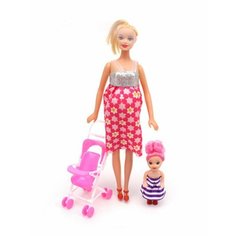 Игр. наб. Мама, в компл. кукла 2 шт, пупс, коляска Наша Игрушка