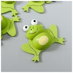 Декор для творчества дерево "Лягушонок" набор 5 шт 3,4х3 см Нет бренда